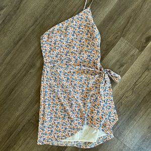 Forever21 One Shoulder Floral Dress
